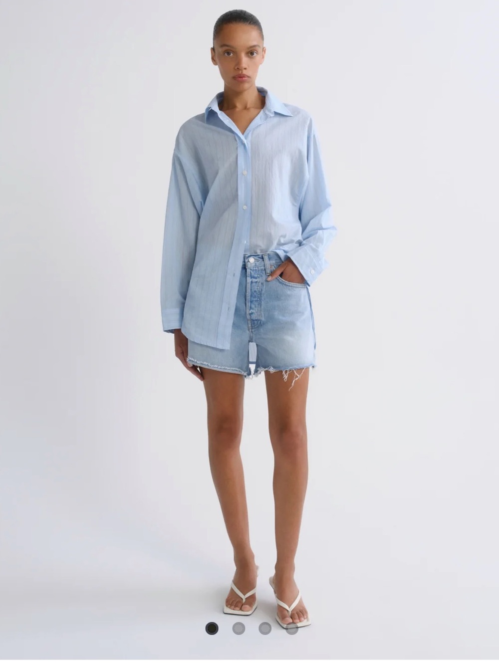 Agolde Parker Long Denim Short